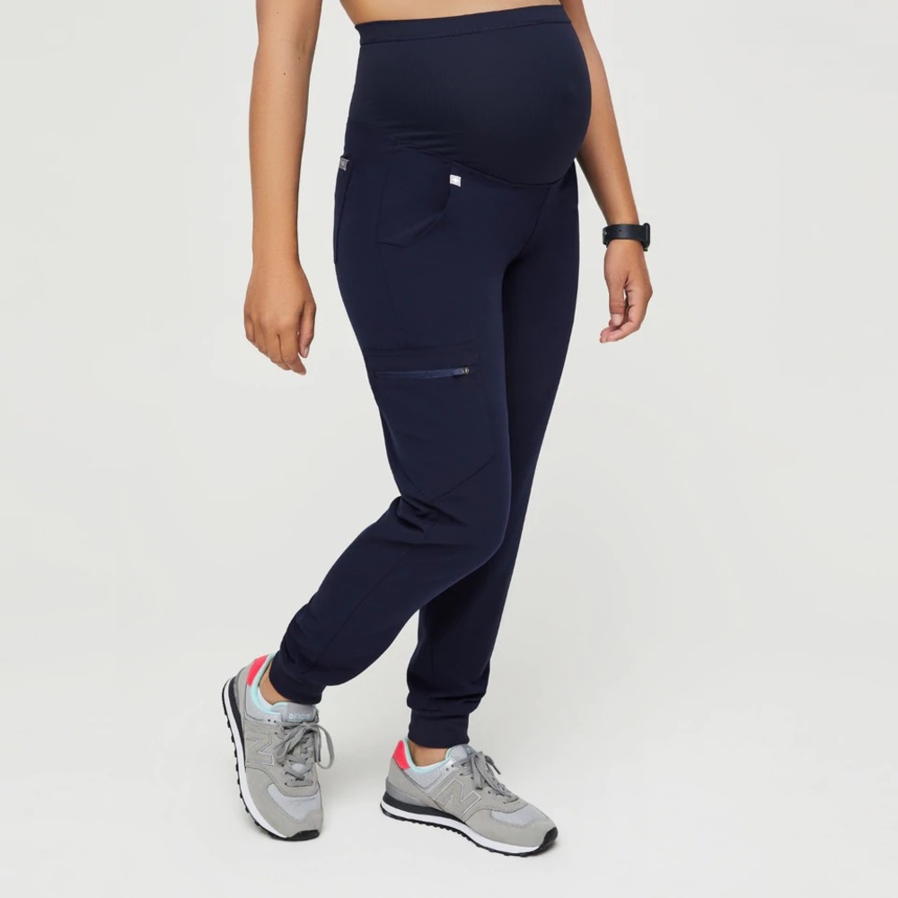 NWOT FIGS Navy blue maternity Zamora joggers